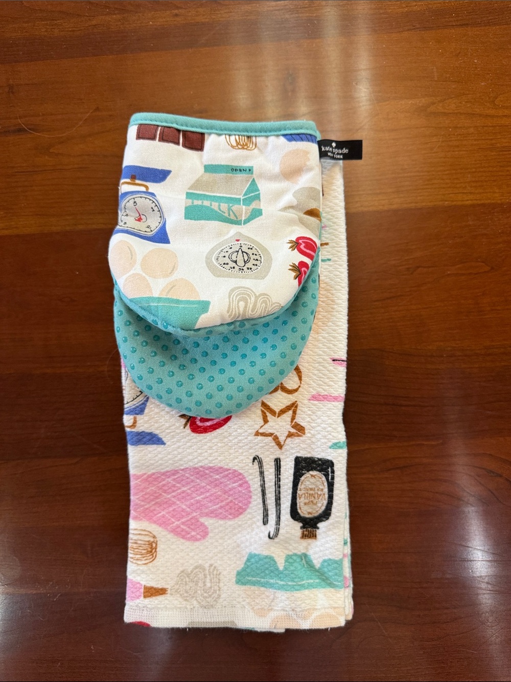 kate spade Kitchen Teal & Multicolor Kitchen-Print Towels and Mini-Mits